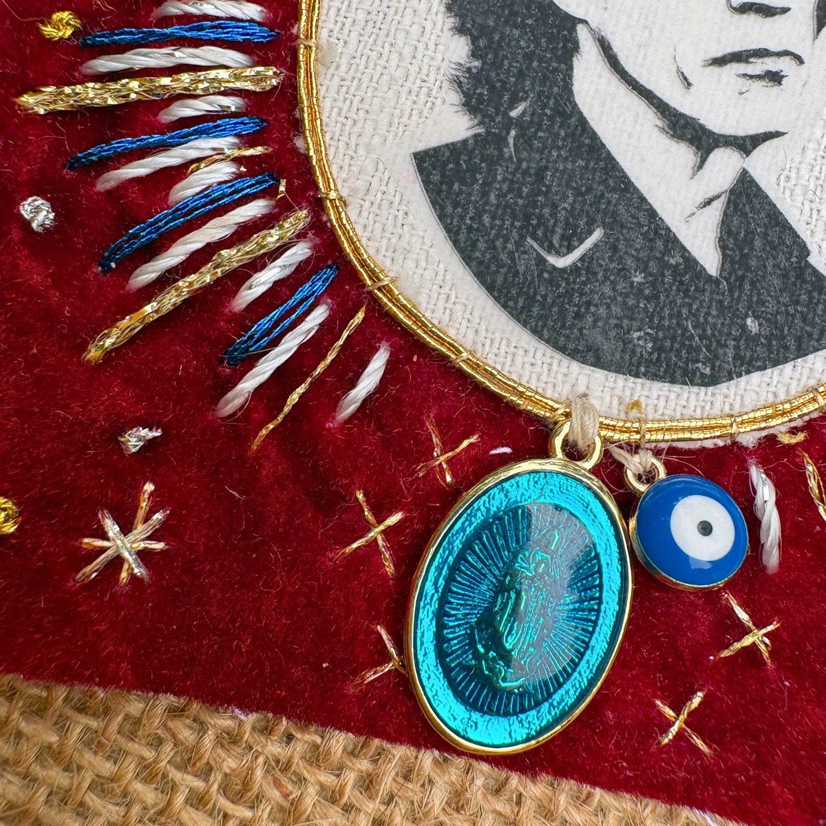 Mick Jagger Patch. Hand Embroidered Velvet Sew On Patches for Rolling Stones Fan