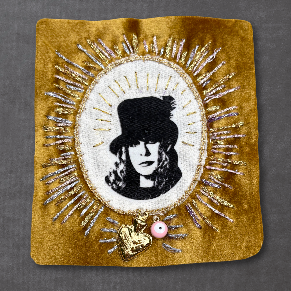 Stevie Nicks Patch – Hand Embroidered Velvet Sew-On for Jackets & Jeans