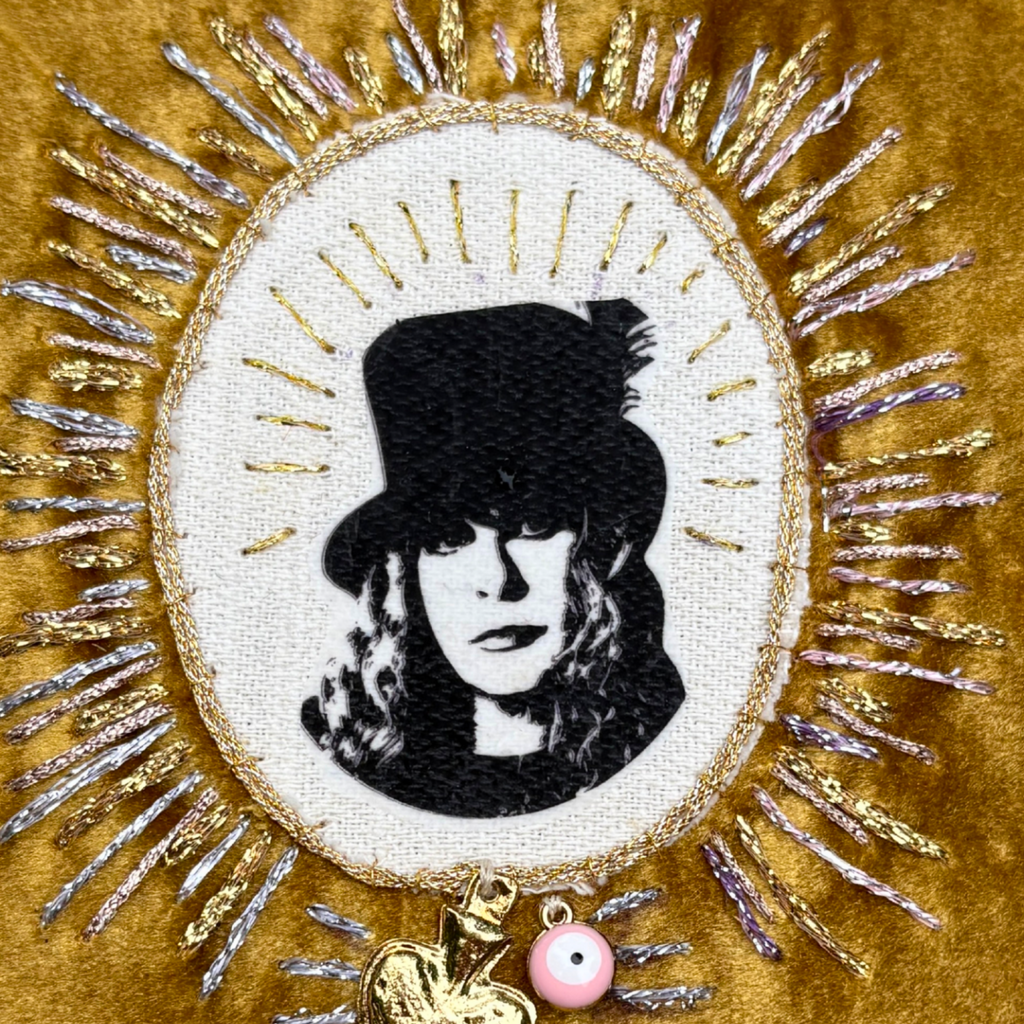 Stevie Nicks Patch – Hand Embroidered Velvet Sew-On for Jackets & Jeans