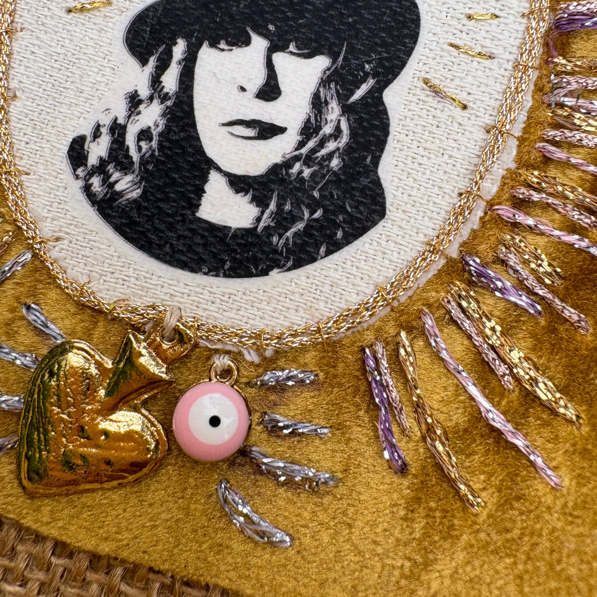 Stevie Nicks Patch – Hand Embroidered Velvet Sew-On for Jackets & Jeans