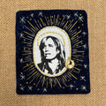 Tom Petty Patch, Hand-Embroidered Velvet and Linen with Metallic Goldwork
