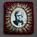 Glam Rock Patch, Hand Embroidered, Velvet Sew On Patch . Music Lover Gifts for record lovers.