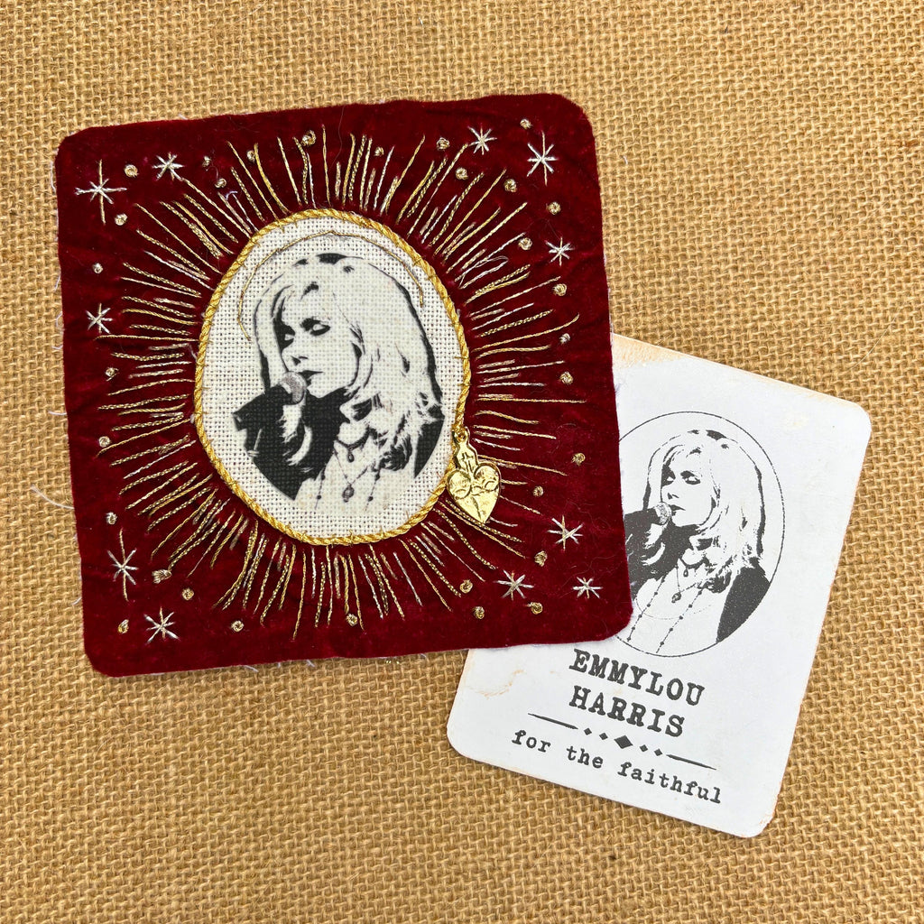 Emmylou Harris Patch, Country Music Patch, Velvet Sew On music lover gifts for record lovers