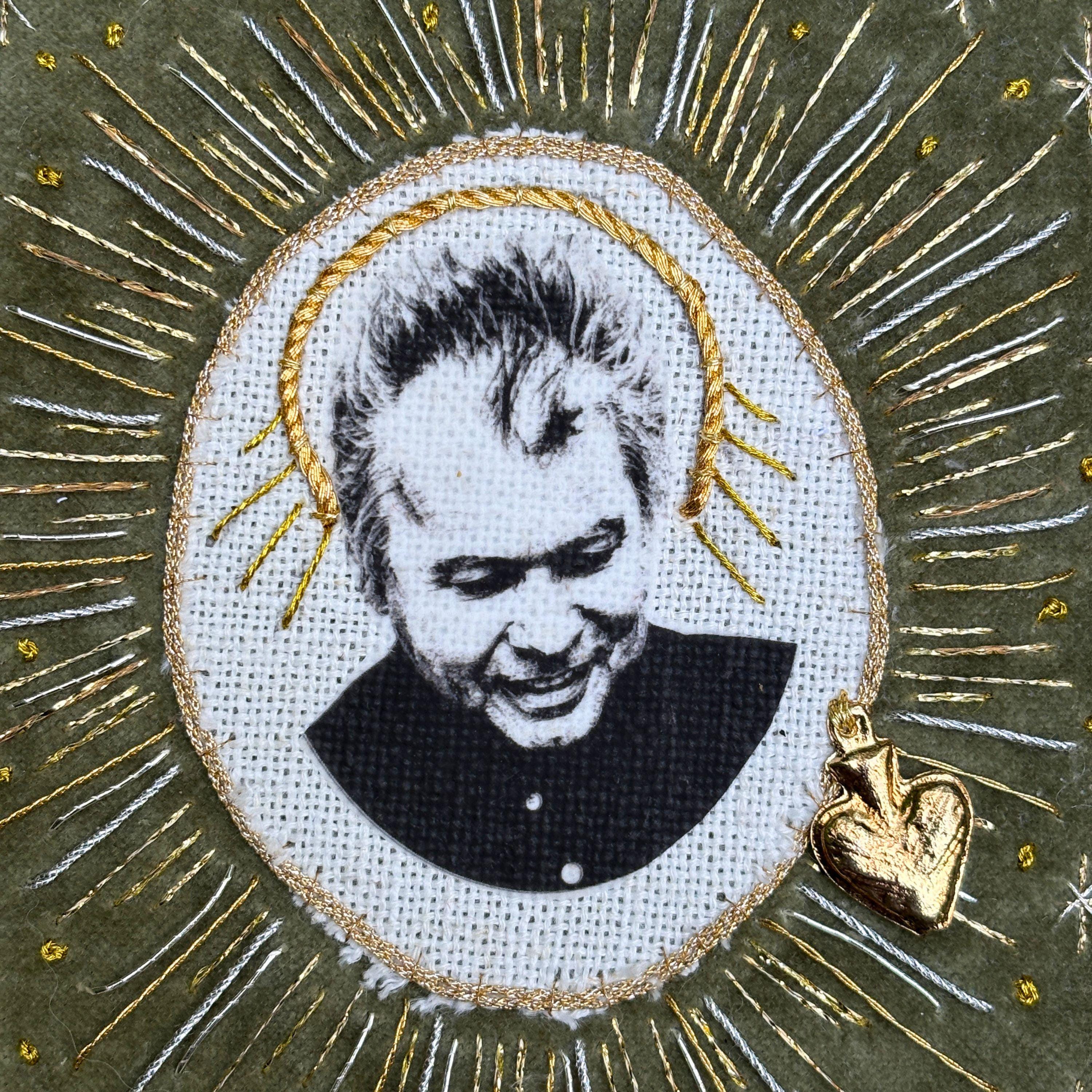 John Prine Patch. Embroidered, Sew On, Velvet Folk Music Patch. Music lover gifts for record lovers.