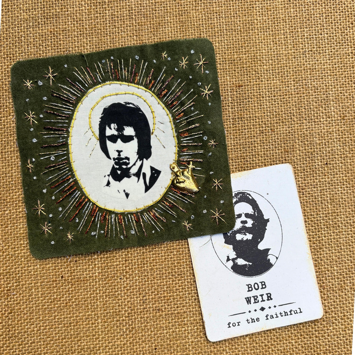 Bob Weir Patch, Grateful Dead Patches. Hand Embroidered, Velvet  Sew On Patches. Music Lover Gifts for Record Lovers.