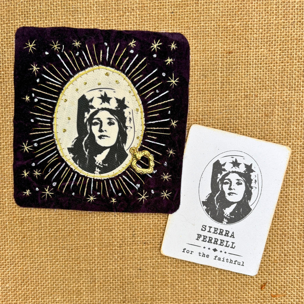 Sierra Ferrell Patch, Hand Embroidered Velvet Sew-On Patch, Music Lover Gift for Record Lovers