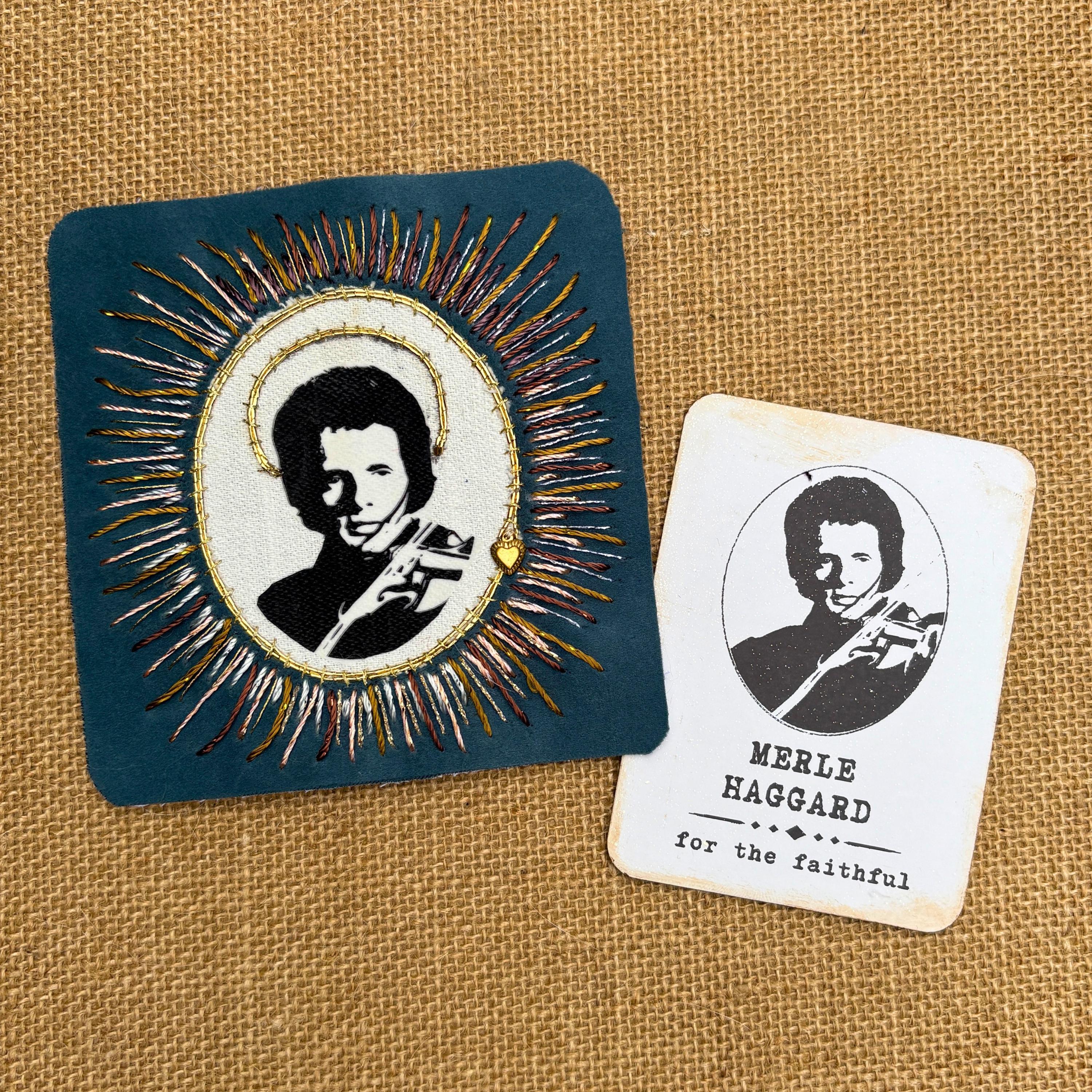 Merle Patch, Outlaw Country Western Sew On, Velvet Music Patches. Music Lover Gifts for Record Lovers