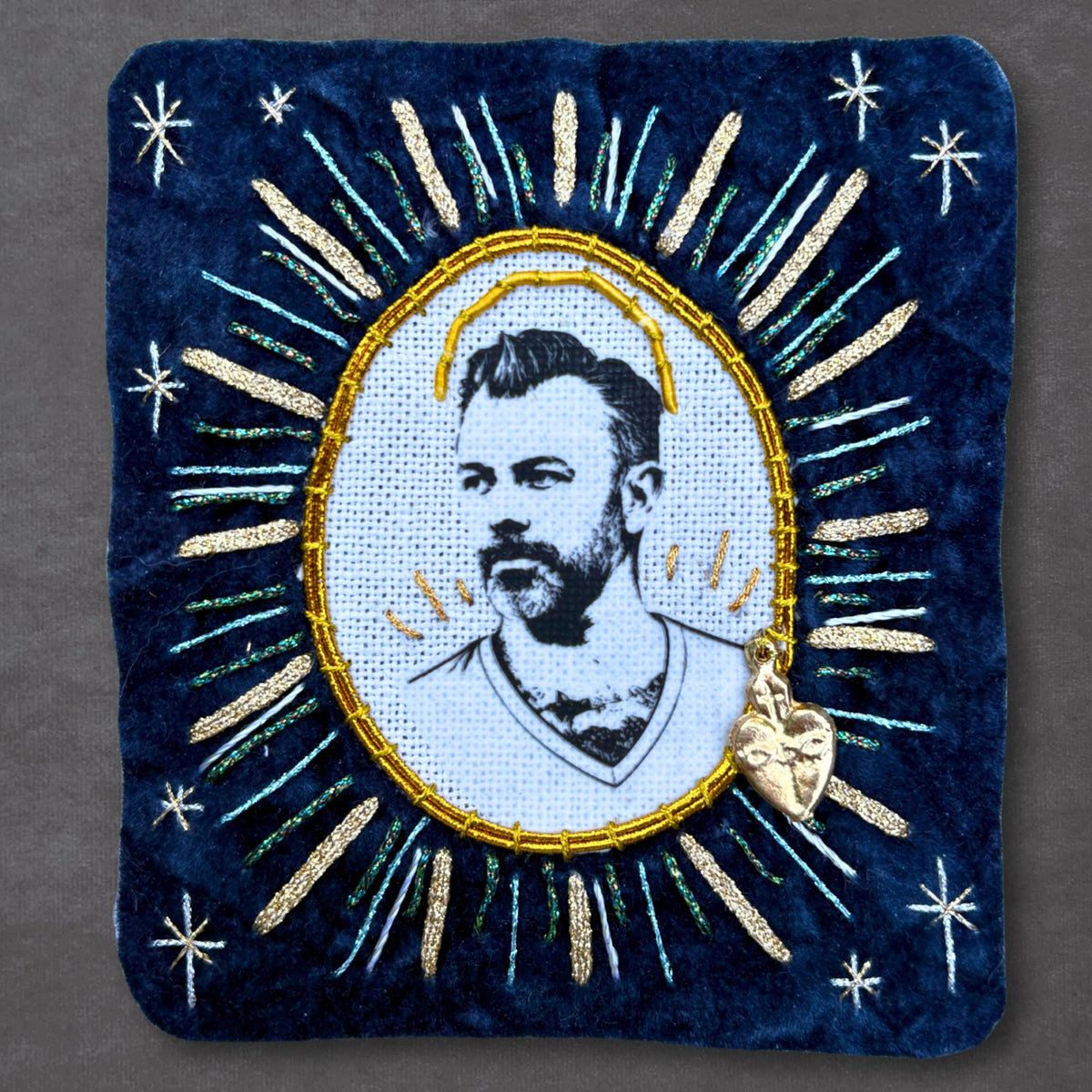 Lucero Patch. Hand Embroidered, Velvet Sew On Battle Jacket Patches. Music Lover Gifts for Record Lovers