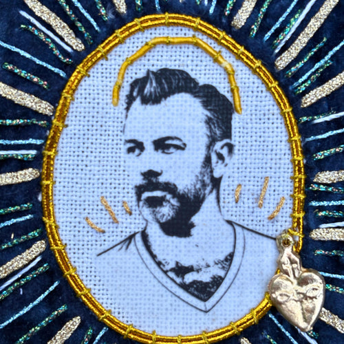 Ben Nichols / Lucero Patch – Hand Embroidered Blue Velvet Sew-On