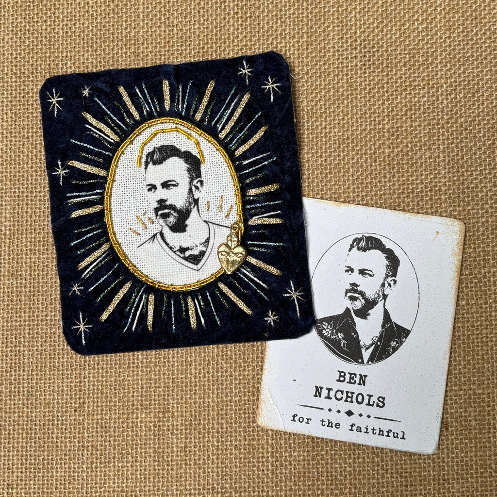Lucero Patch. Hand Embroidered, Velvet Sew On Battle Jacket Patches. Music Lover Gifts for Record Lovers