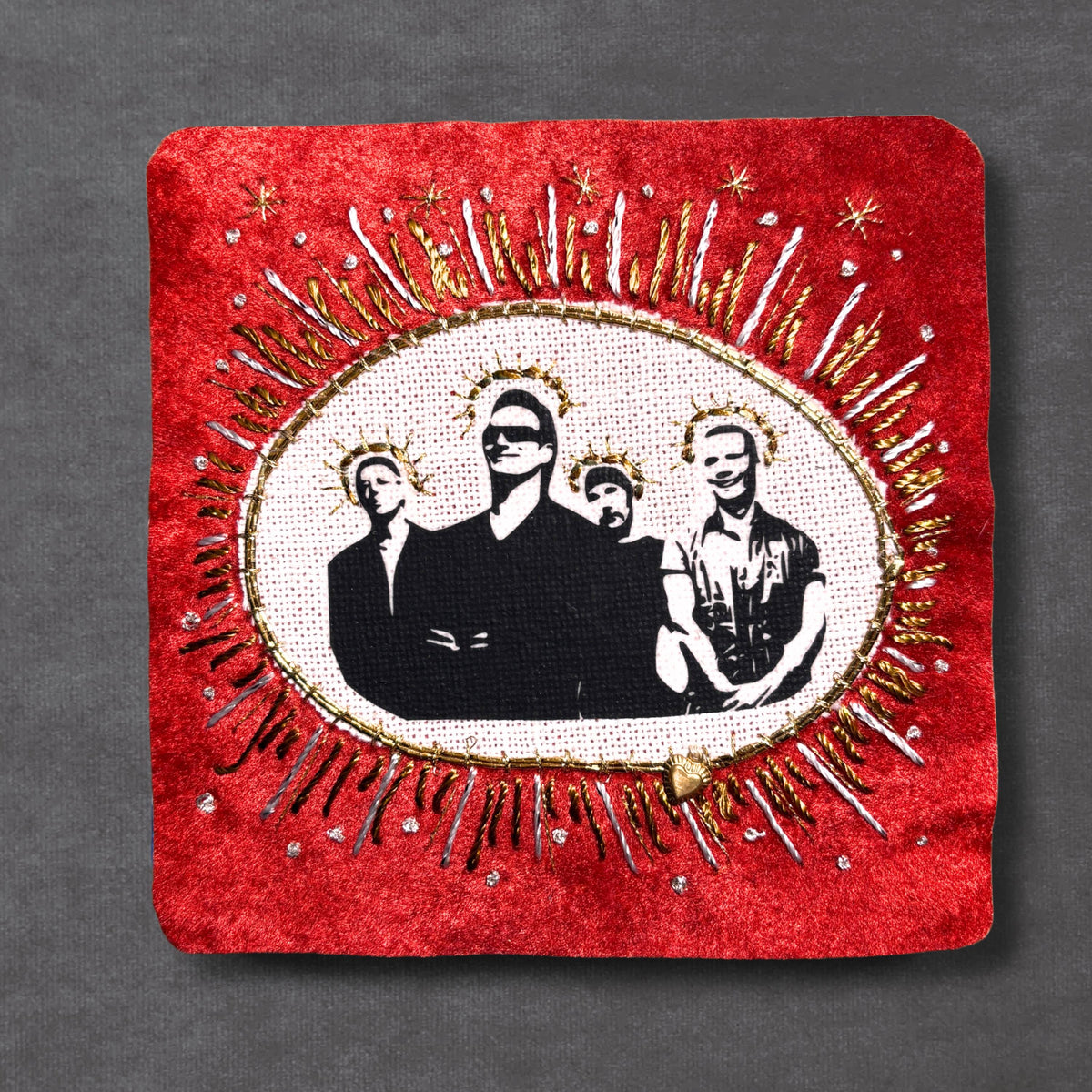 Rock and Roll Patch, Hand Embroidered, Velvet Sew On Battle Jacket Classic Rock Band Patches. Music Lover Gifts for Record Lovers