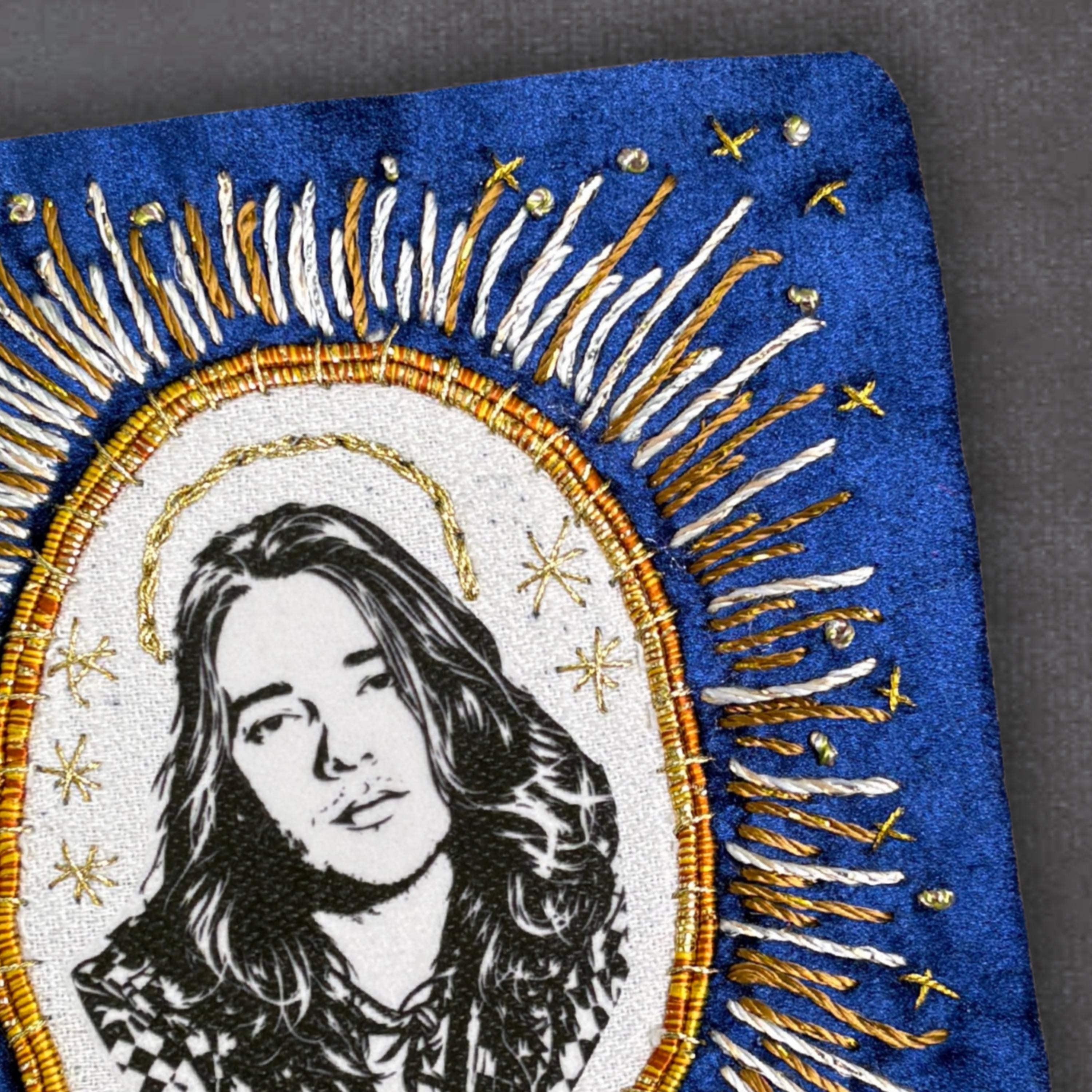 Bluegrass Patch, Handmade, Velvet Sew On Patches for Battle Jackets. Music Lover Gifts for Record Lovers.,