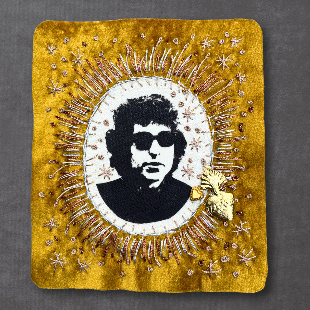 Bob Dylan Embroidered Velvet Patch, folk music lover gift