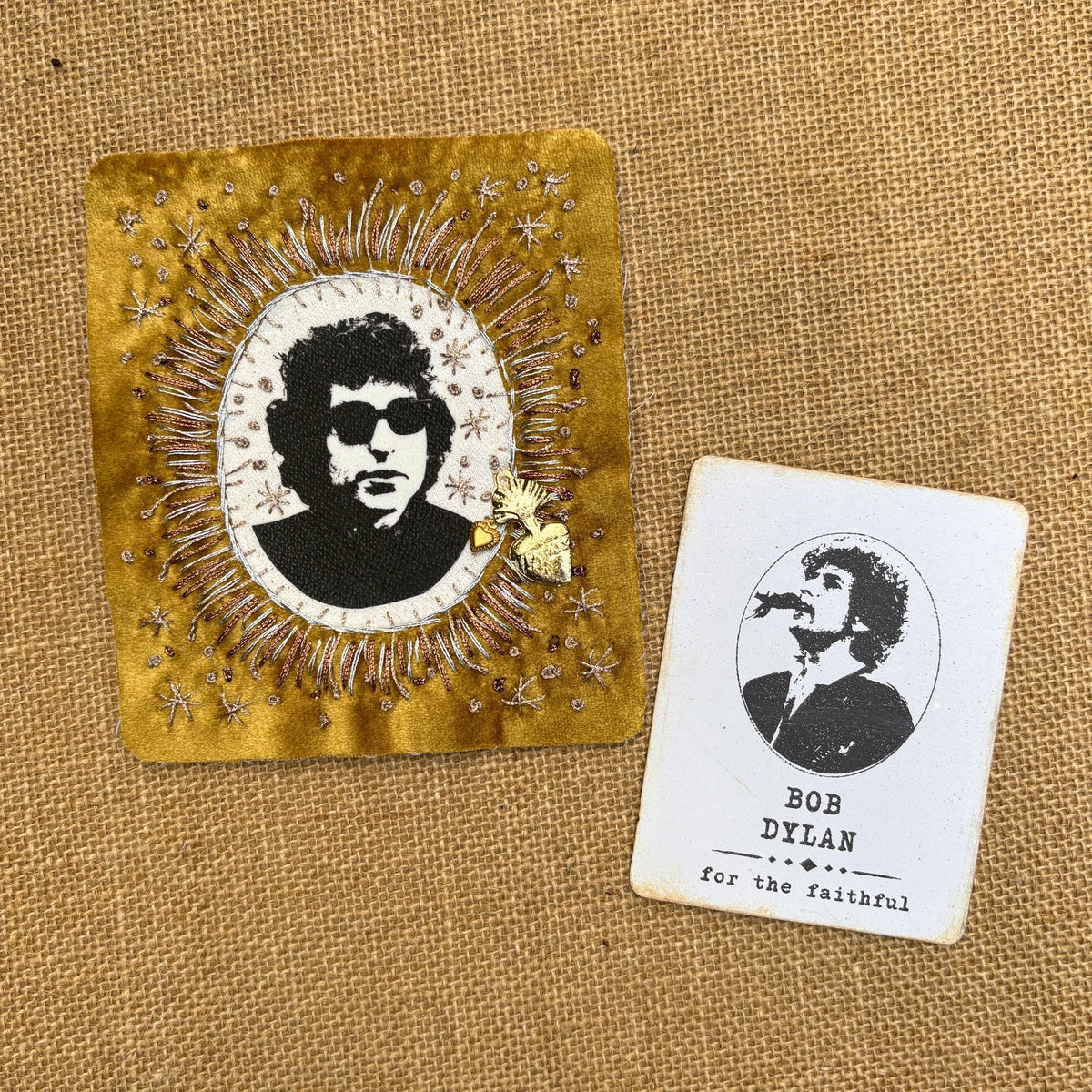 Bob Dylan Embroidered Velvet Patch, folk music lover gift