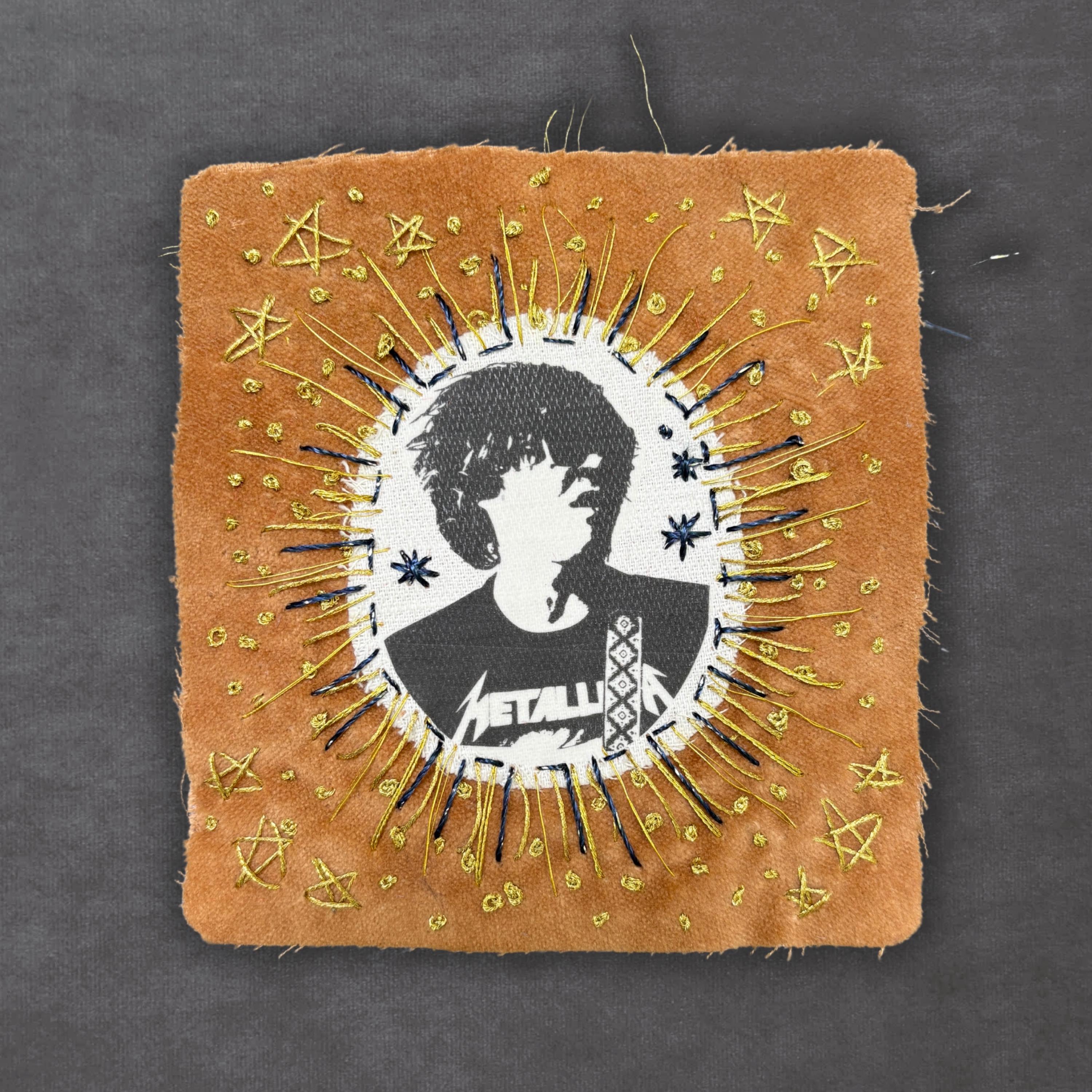 Ryan Adams Patch. Hand Embroidered, Velvet Sew On Patch for Alt Country battle Jackets. Music Lover Gifts for Record Lovers.