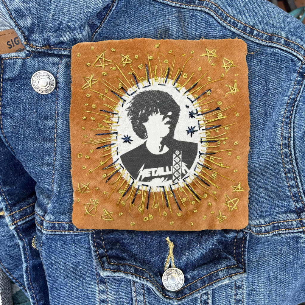 Ryan Adams Patch. Hand Embroidered, Velvet Sew On Patch for Alt Country battle Jackets. Music Lover Gifts for Record Lovers.